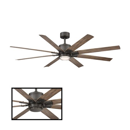 Modern Forms 8-Blade Smart Ceiling Fan 52" Oil Rubbed Bronze Barn Wood w/3000K LED Light Kit and Remote Control FR-W2001-52L